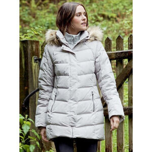 Mountain Warehouse Isla II Down‎ Jacket Beige Hooded Puffer Coat Winter Sz 2